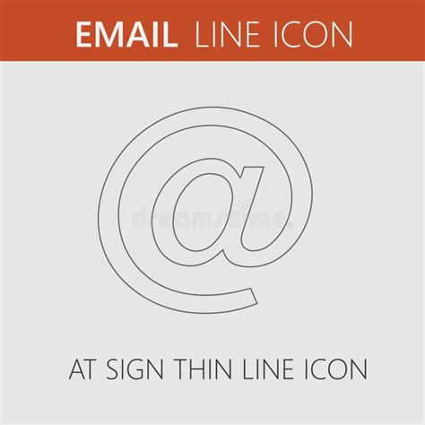 Email Vector Icon EPS 10. at Sign Stock Vector - Illustration of ...