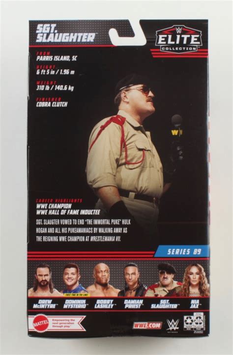 Sgt. Slaughter Signed WWE Elite Collection Action Figure Inscribed "At ...