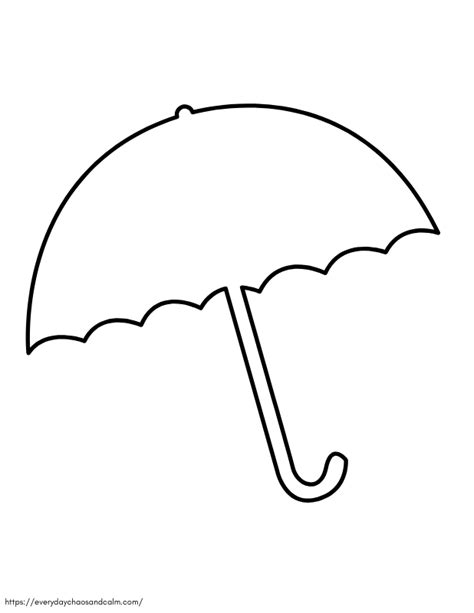 Umbrella Stencil For Kids