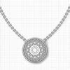 Ruby Diamond Circle Necklace - Jewelry Designs
