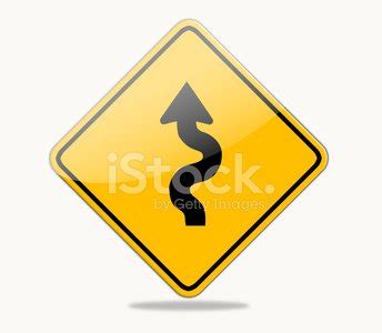 Winding Road Sign. Stock Vector | Royalty-Free | FreeImages