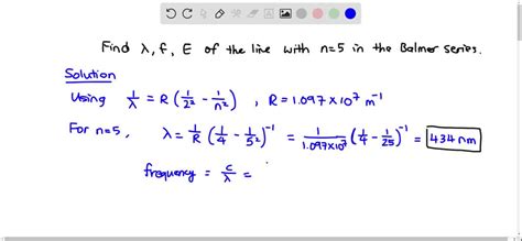 SOLVED:Using the Rydberg formula, find the wavelength of the line in ...