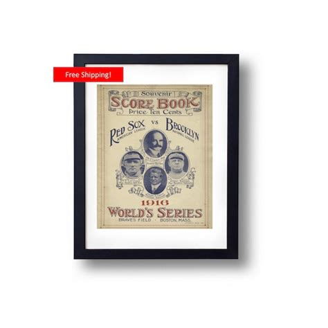 1916 World Series Brooklyn Dodgers vs Boston Red by ManCaveStore