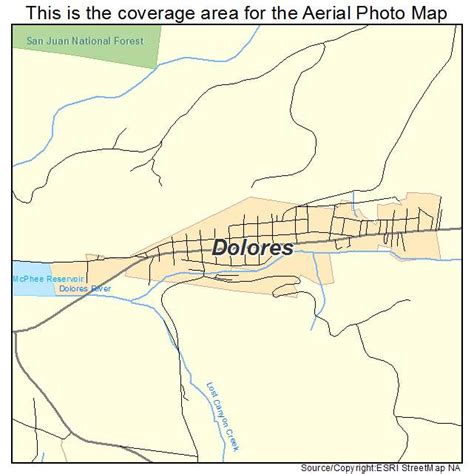 Aerial Photography Map of Dolores, CO Colorado