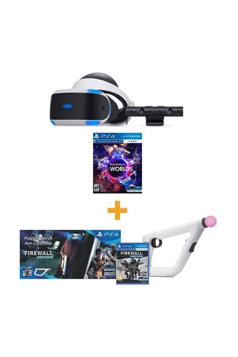 Sony PlayStation VR + Ps4 Camera V2 + Vr Worlds + Playstation VR Aim Controller + Firewall Zero ...