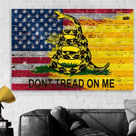 Don't Tread On Me American Flag Wall Art - Zapwalls