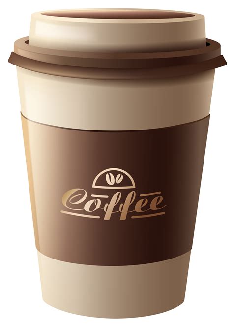 Brown Plastic Coffee Cup PNG Clipart Image | Gallery Yopriceville - High-Quality Images and ...