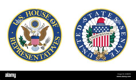 United States Congress - Representatives and Senate logo symbol Stock ...