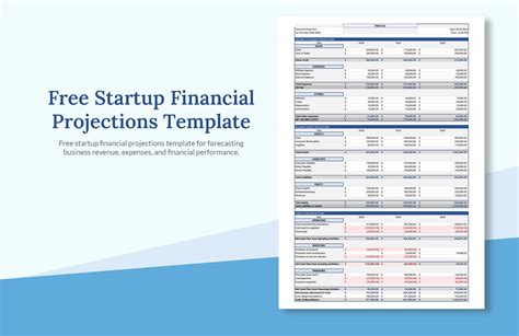 Free Startup Financial Projections Template - Download in Excel, Google Sheets | Template.net