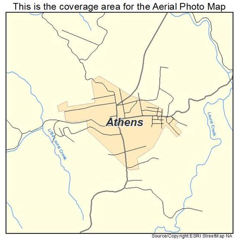 Aerial Photography Map of Athens, WV West Virginia