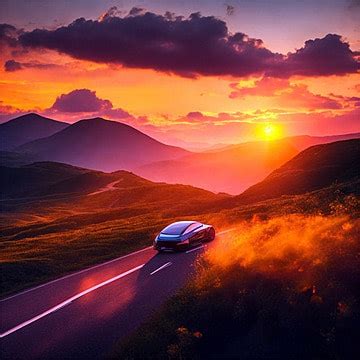 Sunset Car And Nature Background, Sunset, Car, Nature Background Image And Wallpaper for Free ...