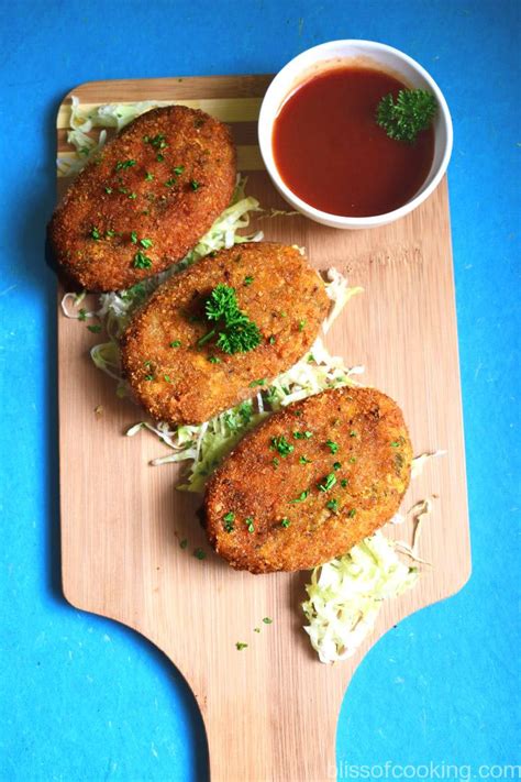 Paneer and Vegetable Cutlet (Cottage Cheese Vegetable Patty) - Bliss of Cooking