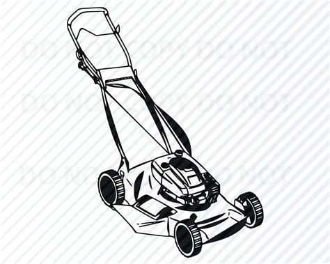 Lawn Mower SVG File Vector Images SVG Silhouette Lawnmower - Etsy Norway