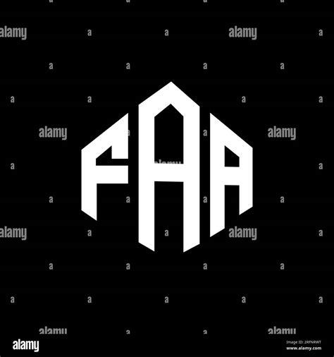 FAA letter logo design with polygon shape. FAA polygon and cube shape ...