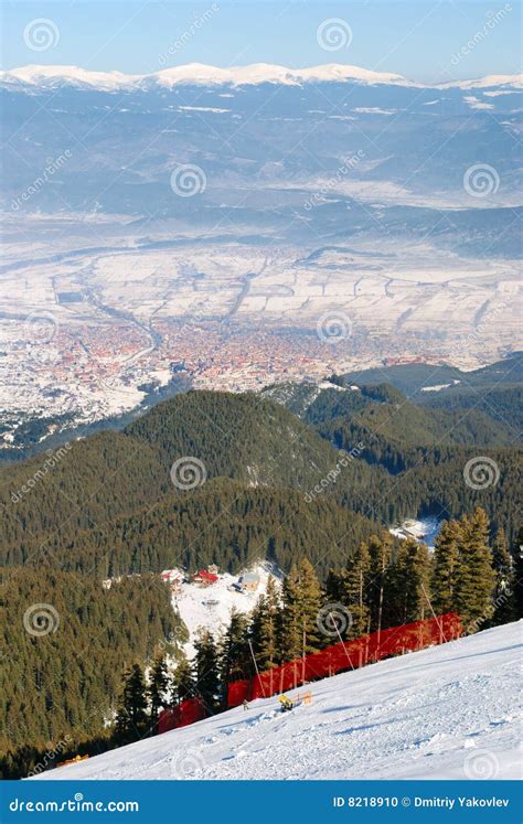 On the ski slope stock photo. Image of range, mountain - 8218910