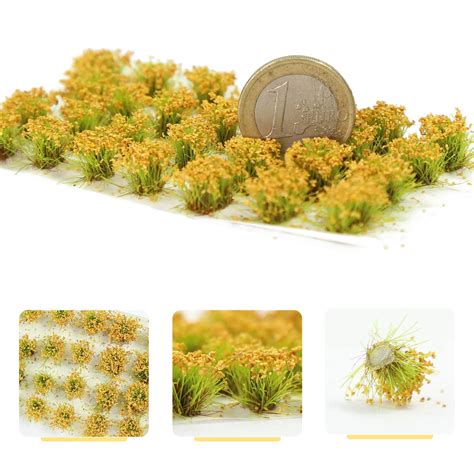 Miniature Vegetation Bushy Shrubs YPF5 Tuft Flowers with Model Bases War Game Terrain Scenery (D ...