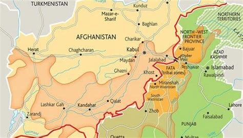 Afghanistan Border Map