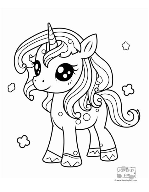 Cute Unicorn Coloring Pages For Kids