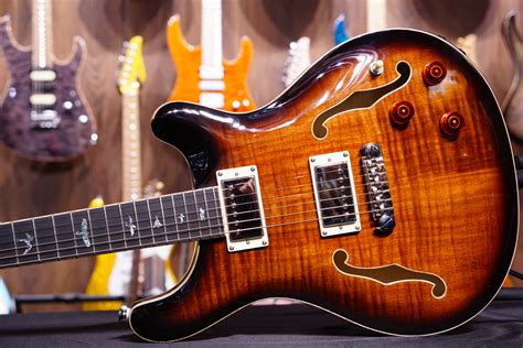 PRS SE Hollowbody II Piezo - Black Gold Burst — HIENDGUITAR