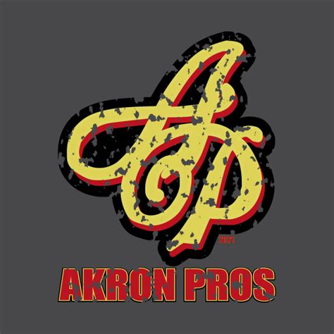 Vintage Akron Pros (Red & Gold) - Akron Pros - T-Shirt | TeePublic