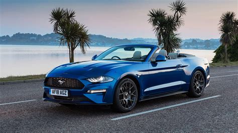 Photos Ford Mustang 2018 Ecoboost Convertible Blue Cars