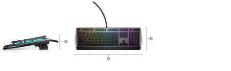 Alienware Low-Profile RGB Gaming Keyboard AW510K, AlienFx Per Key RGB ...