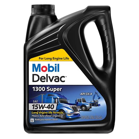 Mobil Delvac 1300 Super Heavy Duty Synthetic Blend Diesel Engine Oil 15W-40, 1 gal - Walmart.com