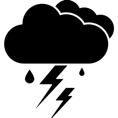 Thunderstorm Clouds Vector SVG Icon - SVG Repo