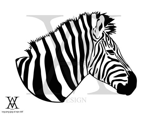 Zebra silhouette clipart .INSTANT DOWNLOAD | Etsy