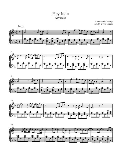 Hey Jude by The Beatles Sheet Music & Lesson | Advanced Level