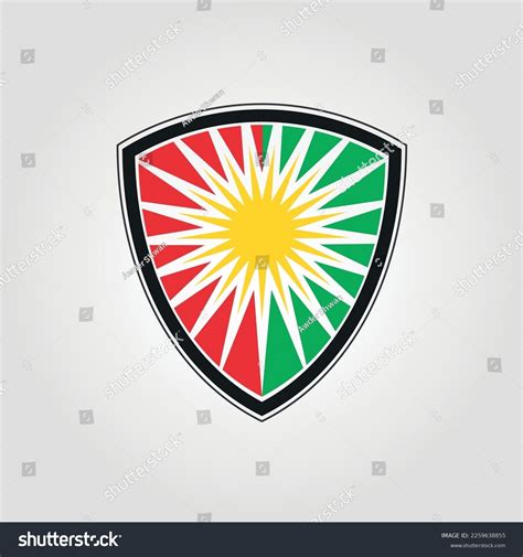 Kurdistan Flag Emblem Kurdistan Flag Logo Stock Vector (Royalty Free ...