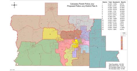 Proposed Redistricting Plan for Calcasieu Parish Police Jury Districts ...