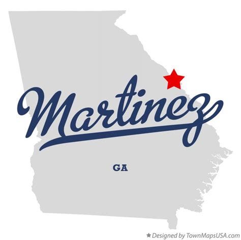 Map of Martinez, GA, Georgia