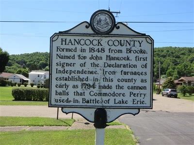 Hancock County / State of Ohio - West Virginia Historical Markers on ...