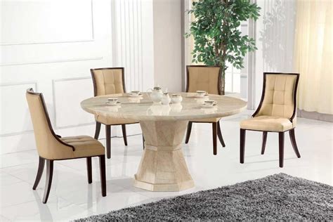 Round Marble Dining Table Set for 4 - Foter