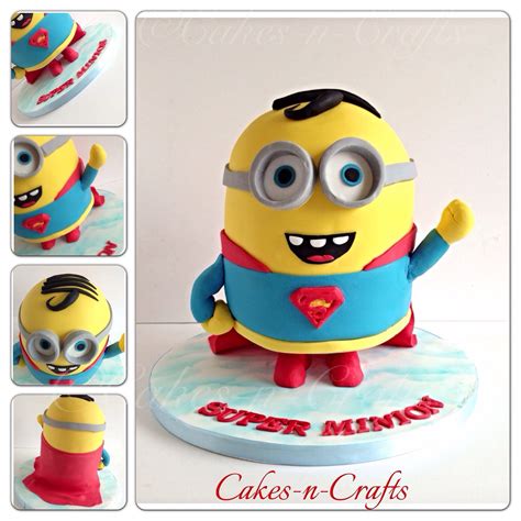 Standing Super Man Minion! | Minions, Boy birthday cake, Superman cakes