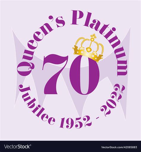 Queens platinum jubilee 2022 - in 2022 her Vector Image