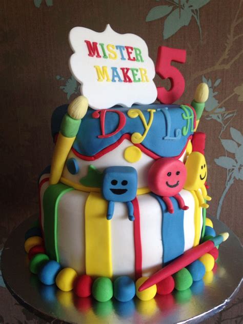 Mister maker cake | Decorating Tutorials | Pinterest | Cake, Birthdays and Art party