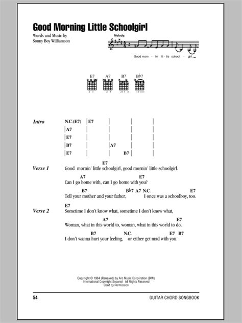 Good Morning Little Schoolgirl by Johnny Winter - Guitar Chords/Lyrics - Guitar Instructor