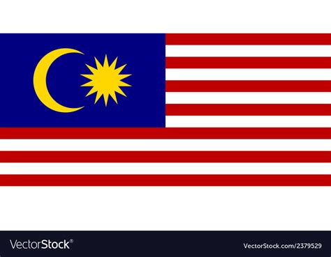 Flag of malaysia Royalty Free Vector Image - VectorStock