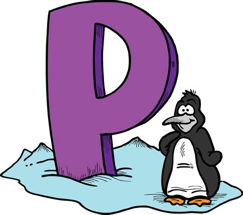 cartoon penguin letter p - Clip Art Library