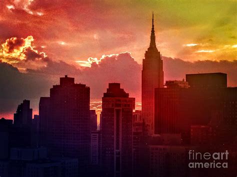 Empire State Sunset Photograph by Miriam Danar | Fine Art America