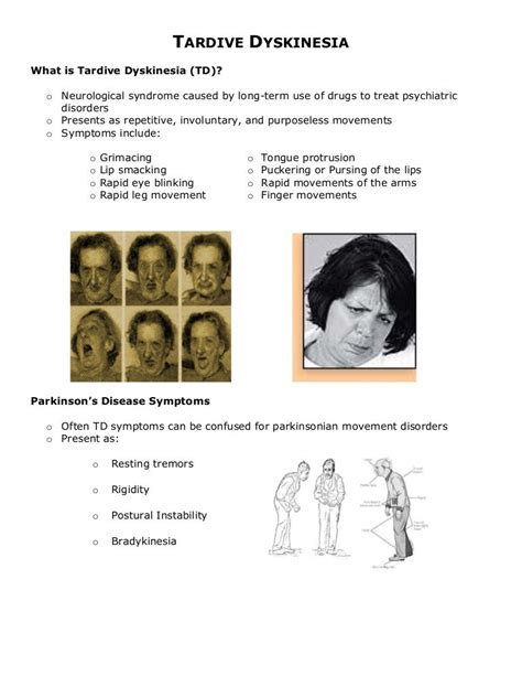 Tardive Dyskinesia - Pictures