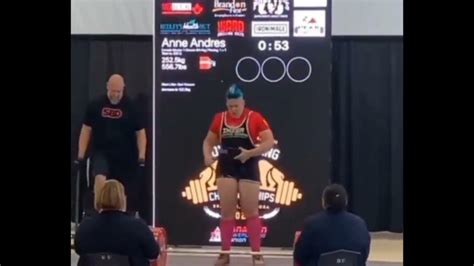 ANNE ANDRES (40yo TRANS) sets new record in women's powerlifting 2023 ...