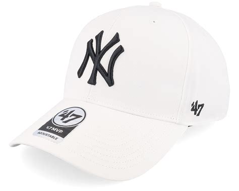 New York Yankees MLB Raised Basic Mvp White Adjustable - 47 Brand Cap ...