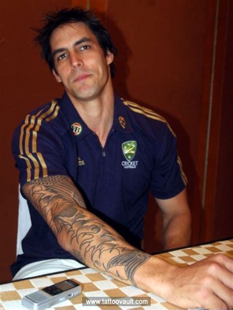 Australian Cricketer Mitchell Johnson Right Hand Full Sleeves Tattoo ...