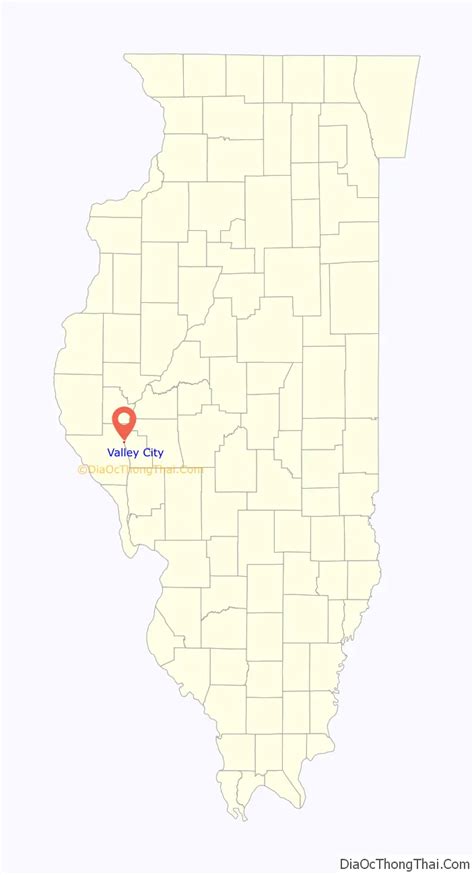 Map of Valley City village, Illinois - Thong Thai Real