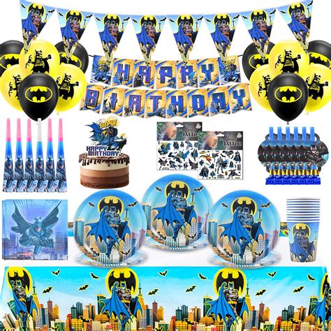 Batman Birthday Decoration, Children's Batman Birthday Party Supplies ...