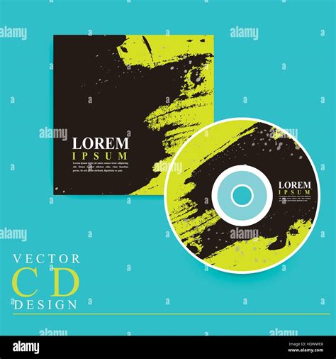 attractive CD cover template design with Chinese calligraphy brush strokes elements Stock Vector ...