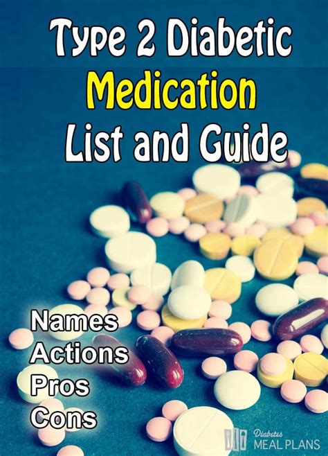 Type 2 Diabetic Medication List and Guide